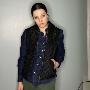 Shine K Black Quilted Vest